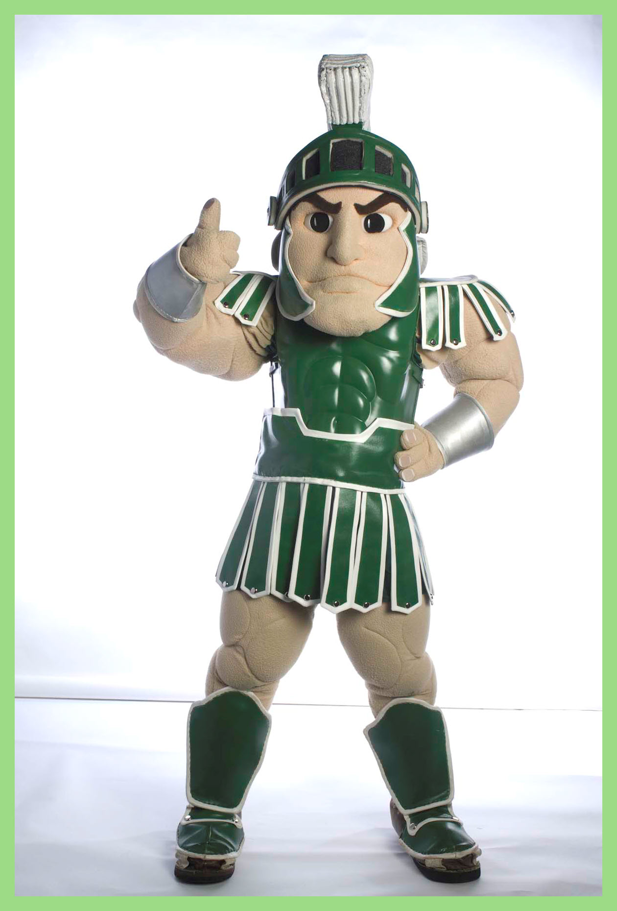 Sparty giving a thumbs up.