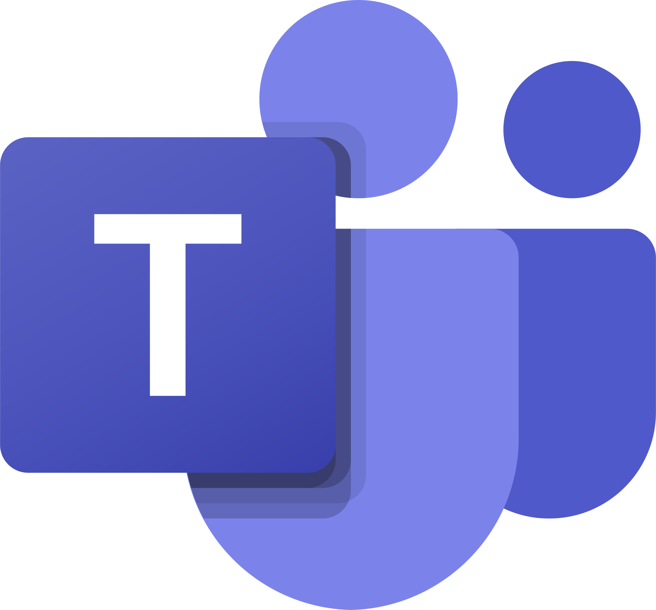 The Microsoft Teams logo, two purple, faceless people.