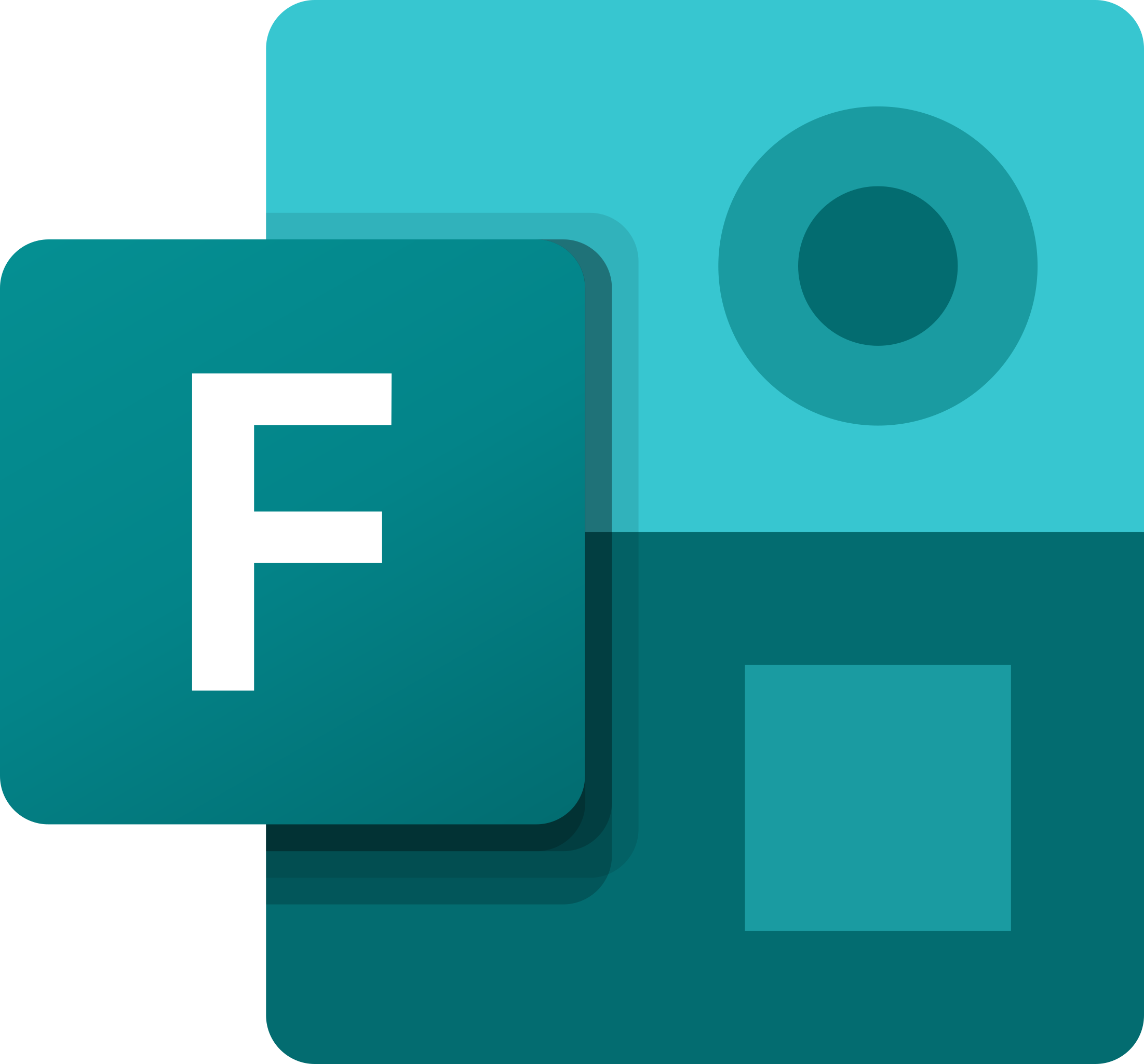 The Microsoft Forms logo, which is a teal form. 